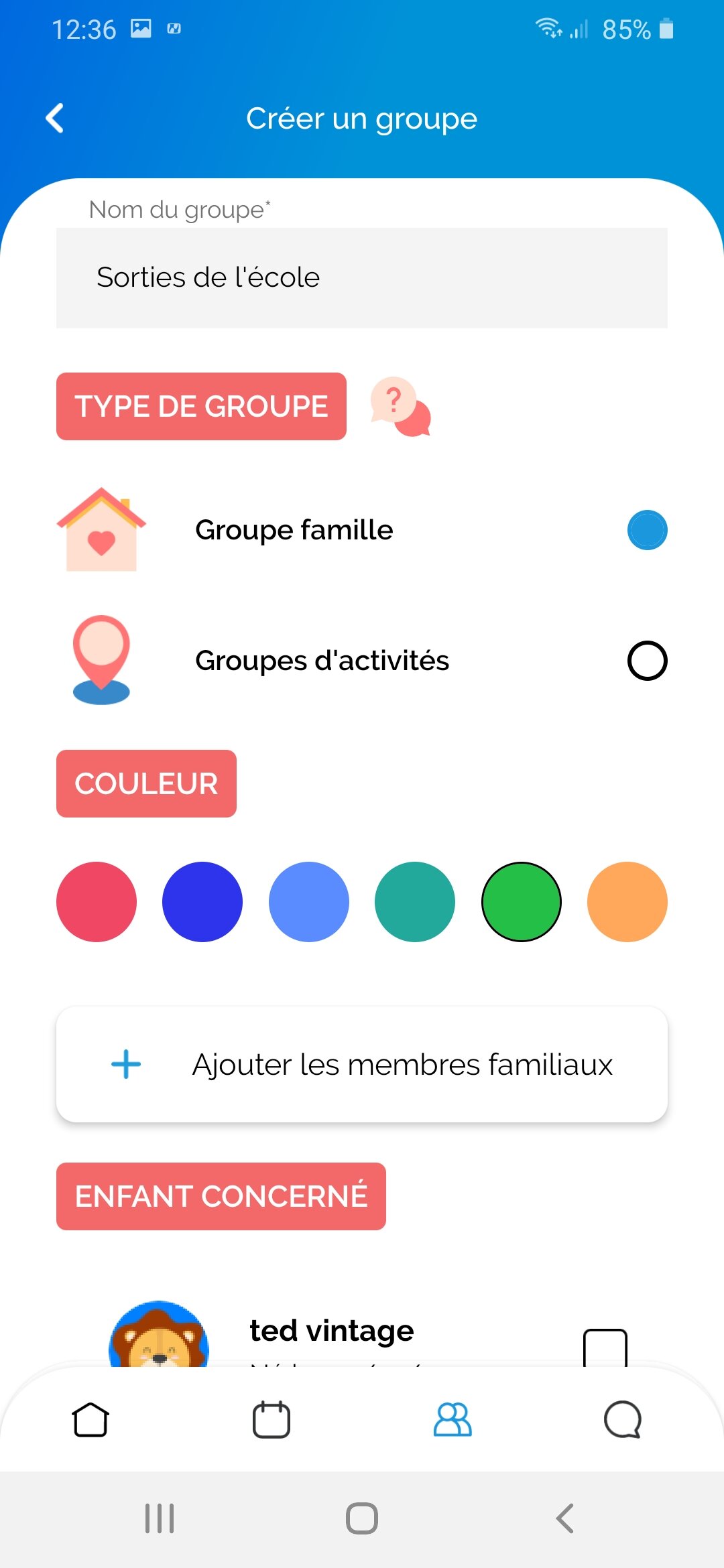 agenda et messagerie sur application cmabulle