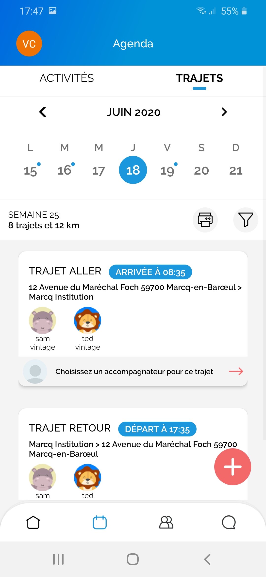 messagerie pour communiquer entre parents sur application cmabulle